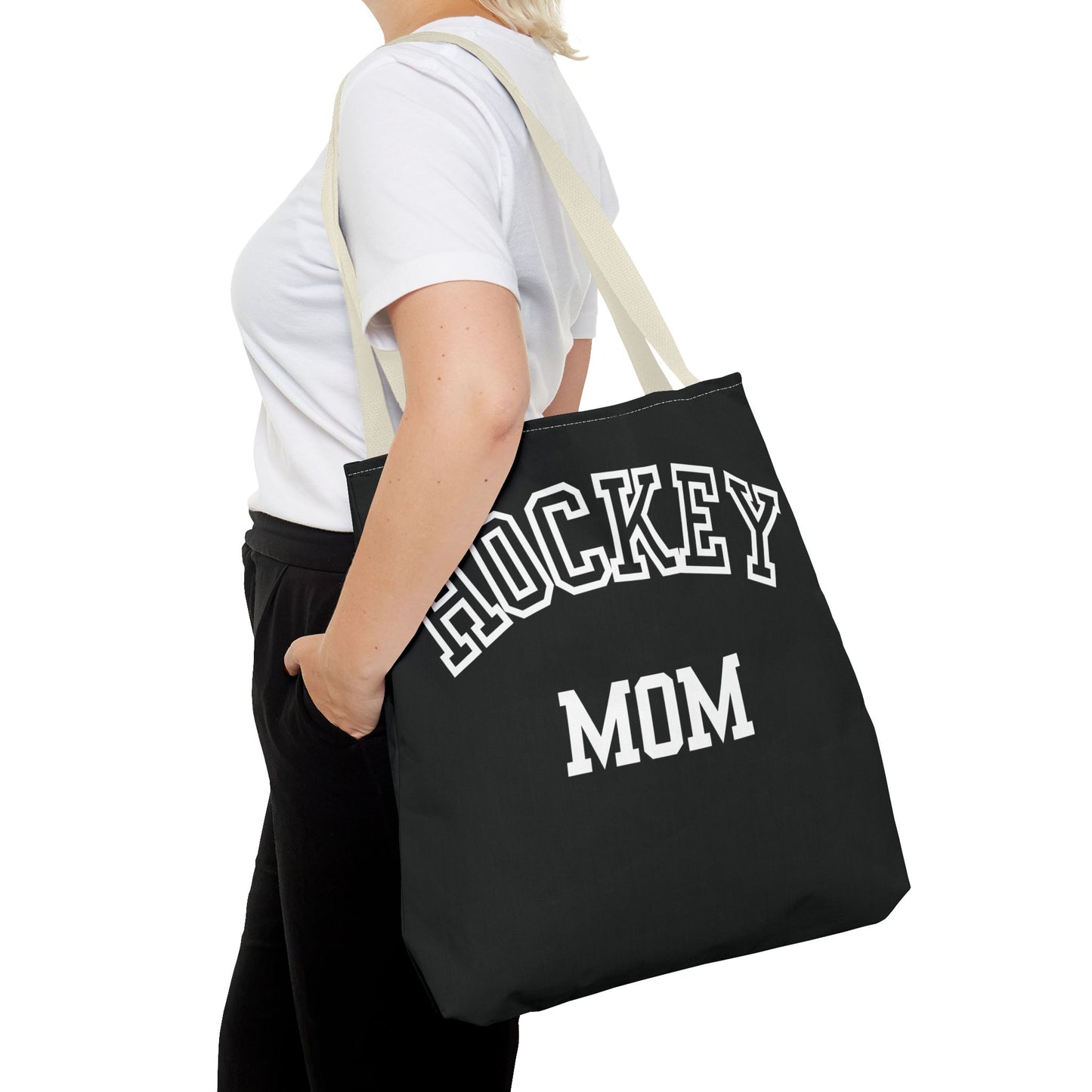 Hockey Mom Tote Bag | Sporty Eco-Friendly Carryall | All-Over Print Design | Gift for Team Moms
