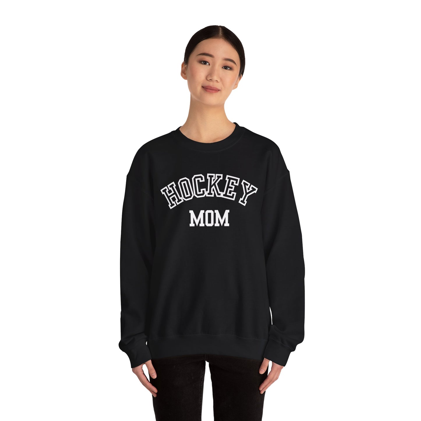 Hockey Mom Crewneck Sweatshirt, Cozy Gift for Hockey Moms, Winter Layering, Sports Fan Apparel, Casual Outfit