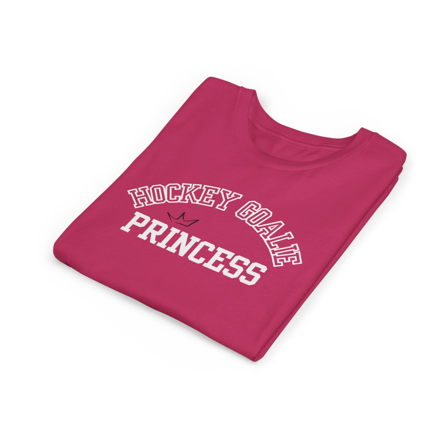 Hockey Goalie Princess Tee | Youth Short Sleeve T-Shirt, Girls Hockey Shirt, Sports Gift, Birthday Present, Fun Casual Wear