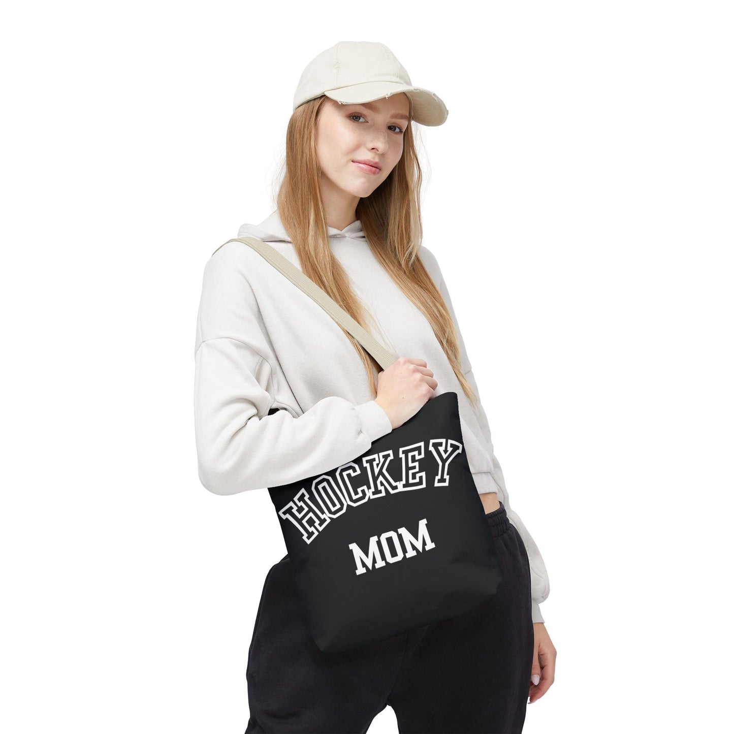 Hockey Mom Tote Bag | Sporty Eco-Friendly Carryall | All-Over Print Design | Gift for Team Moms