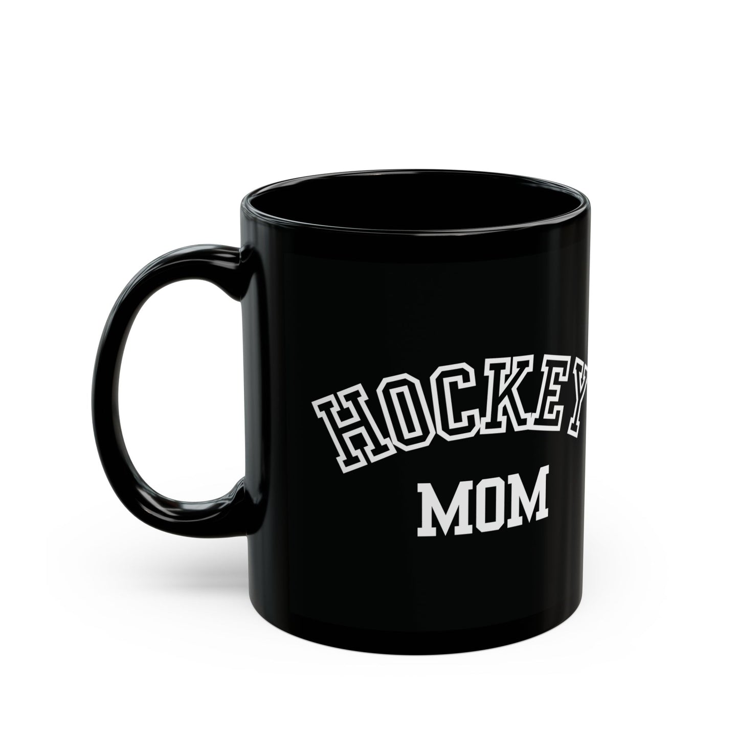 Hockey Mom Mug, Ceramic Coffee Cup, Black Mug for Sports Moms, 11oz Gift Idea for Hockey Lovers, Hockey Mom Coffee Mug, Hockey Fan Mug,