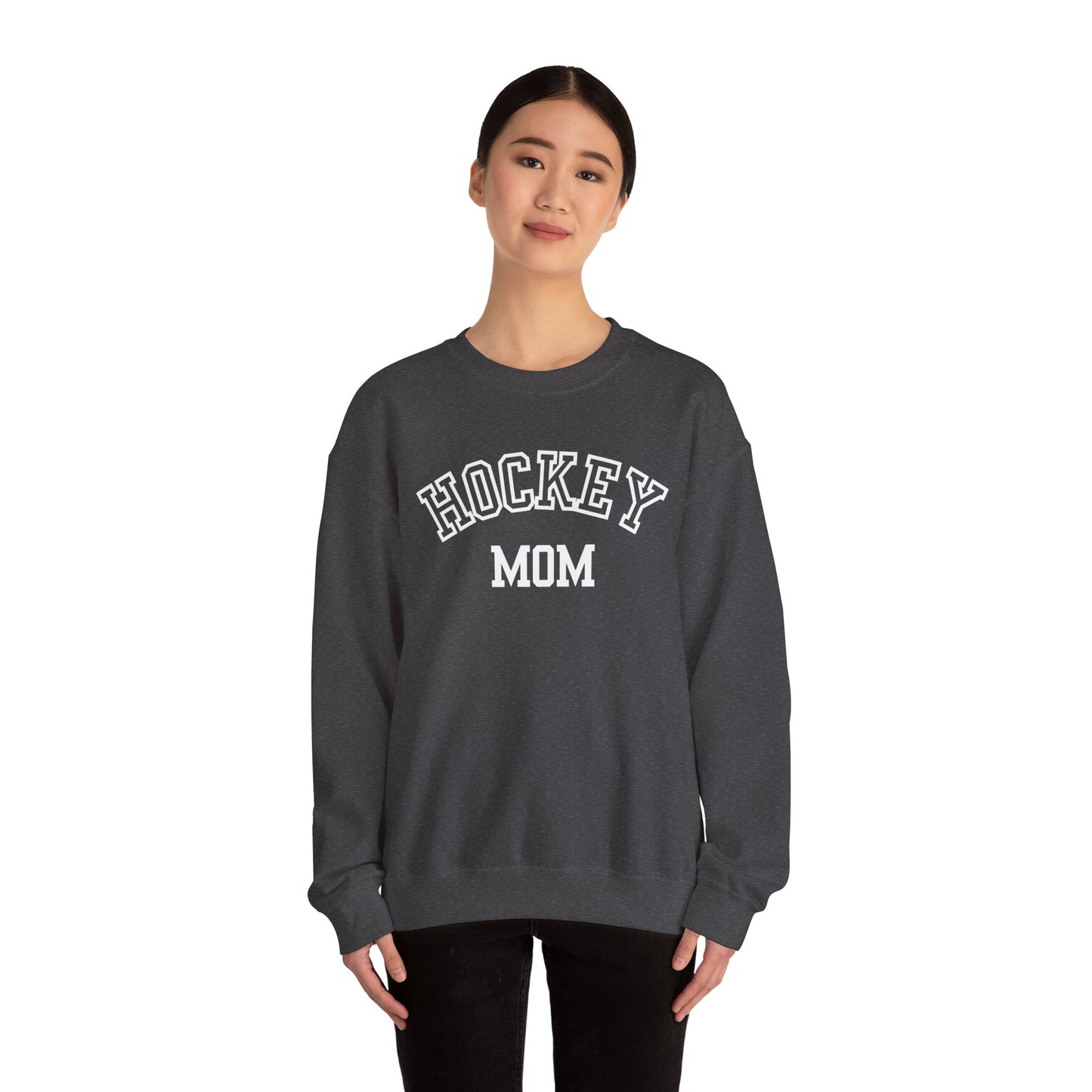 Hockey Mom Crewneck Sweatshirt, Cozy Gift for Hockey Moms, Winter Layering, Sports Fan Apparel, Casual Outfit