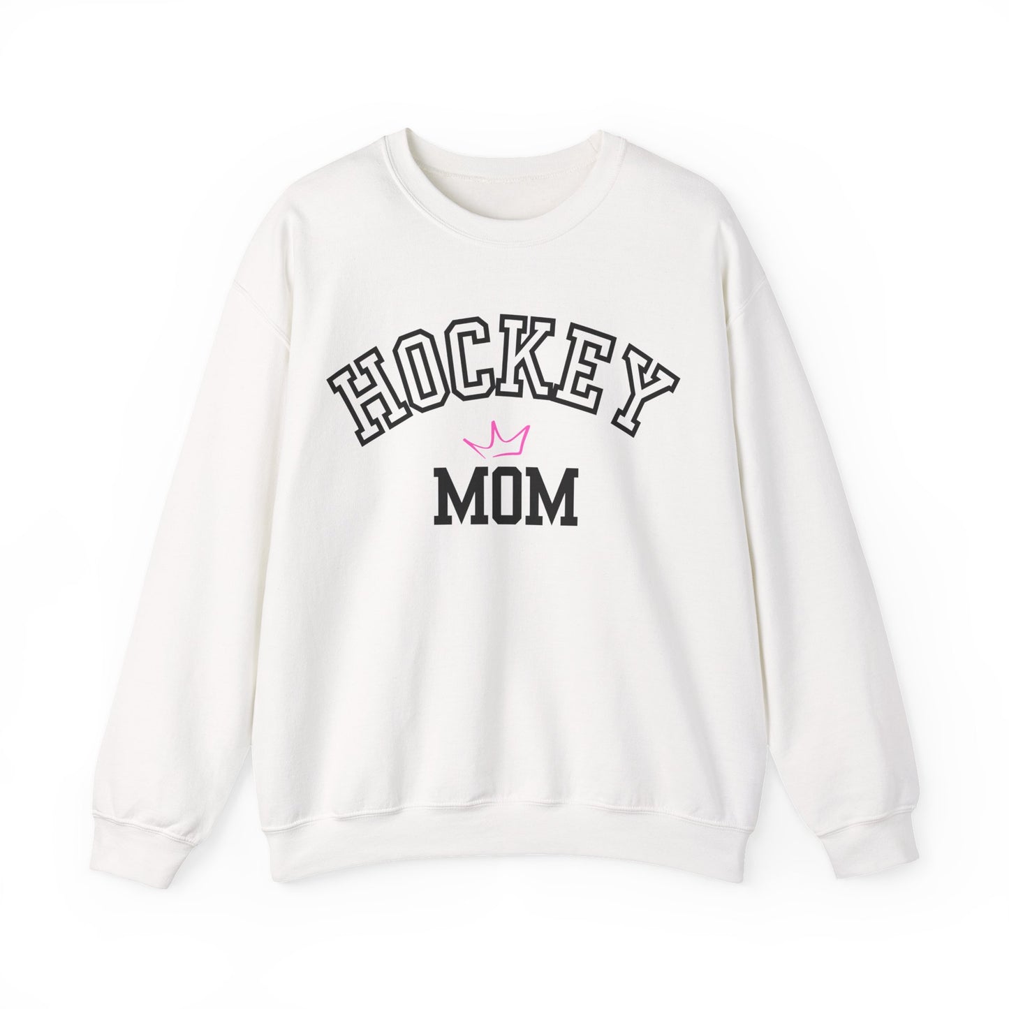Crown Hockey Mom Sweatshirt, Winter Apparel, Sports Fan Gift, Casual Crewneck, birthday, gift