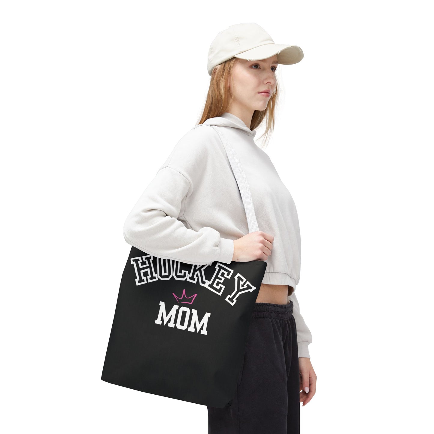 Hockey Mom crown Tote Bag | Sporty Eco-Friendly Carryall | Gift for Team Moms