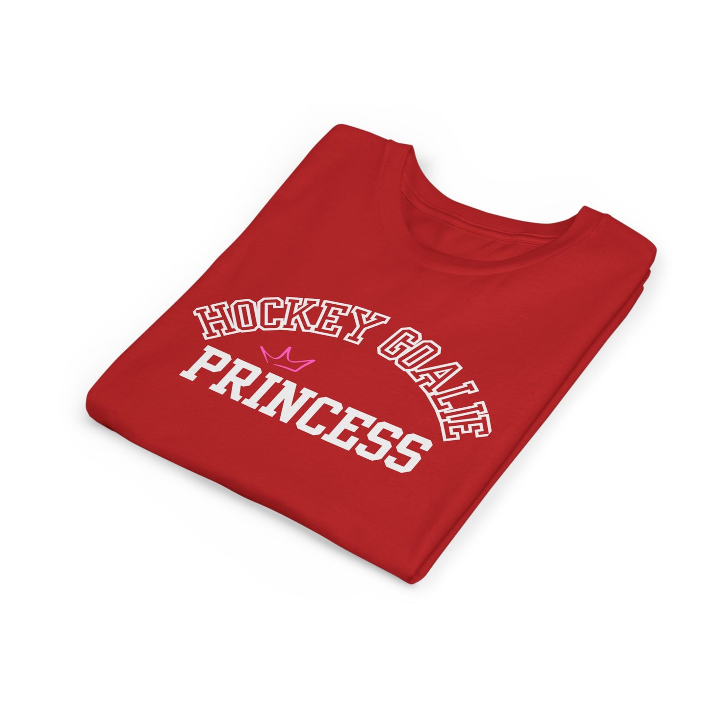Hockey Goalie Princess Tee | Youth Short Sleeve T-Shirt, Girls Hockey Shirt, Sports Gift, Birthday Present, Fun Casual Wear