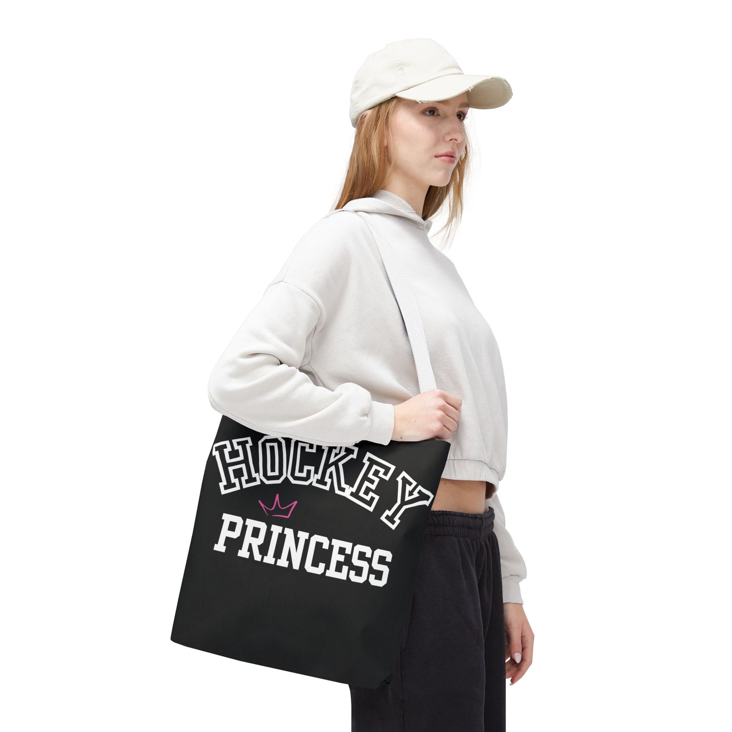 Hockey Princess Crown Tote Bag | Sporty Eco-Friendly Carryall | Perfect for Rink Days