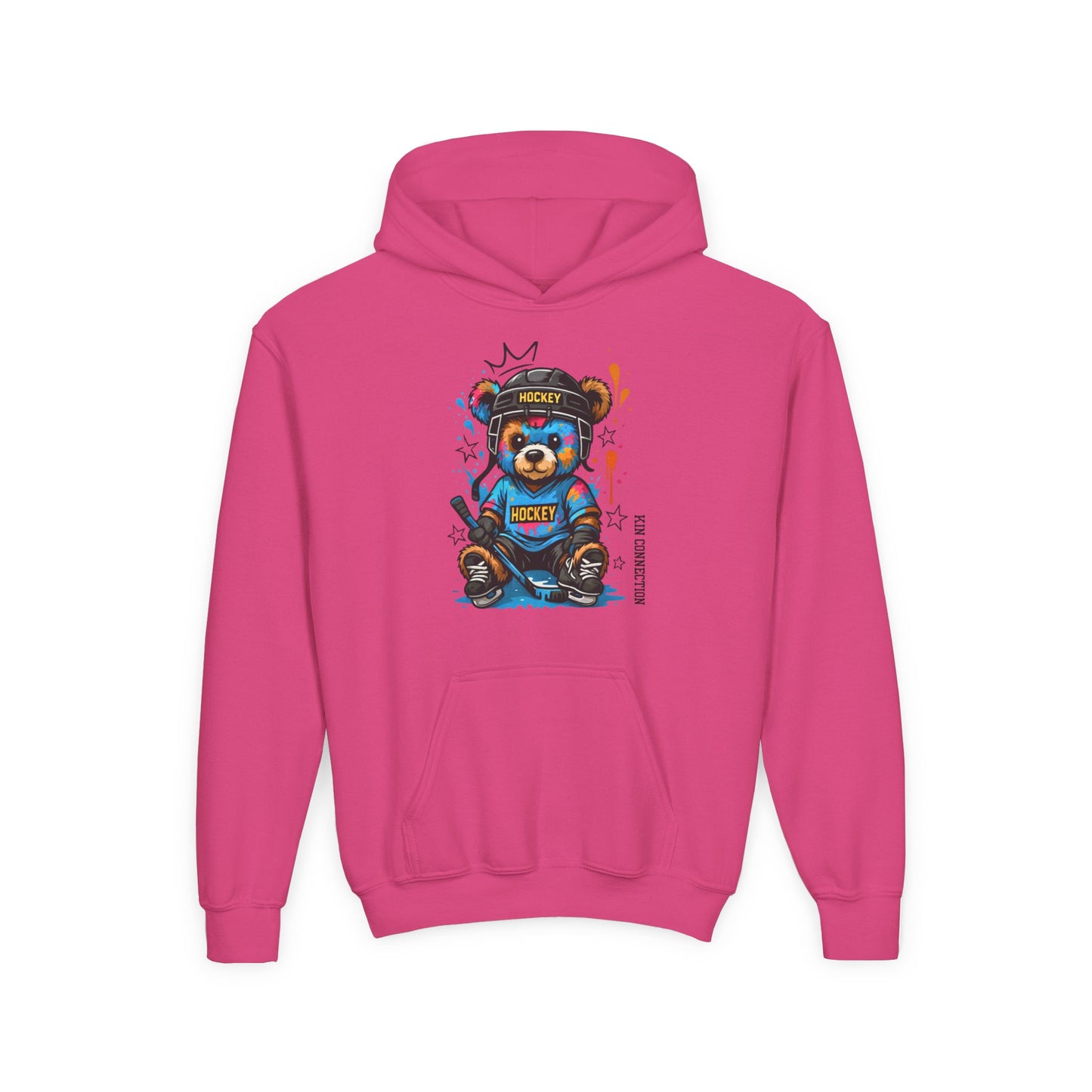Hockey Bear – Kin Connection Hoodie | Youth Sportswear | unisex Hockey Gift