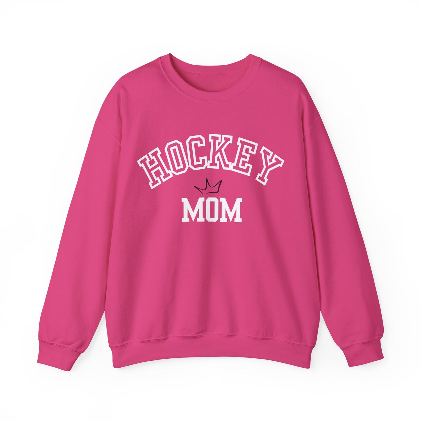 Crown Hockey Mom Sweatshirt, Winter Apparel, Sports Fan Gift, Casual Crewneck, birthday, gift