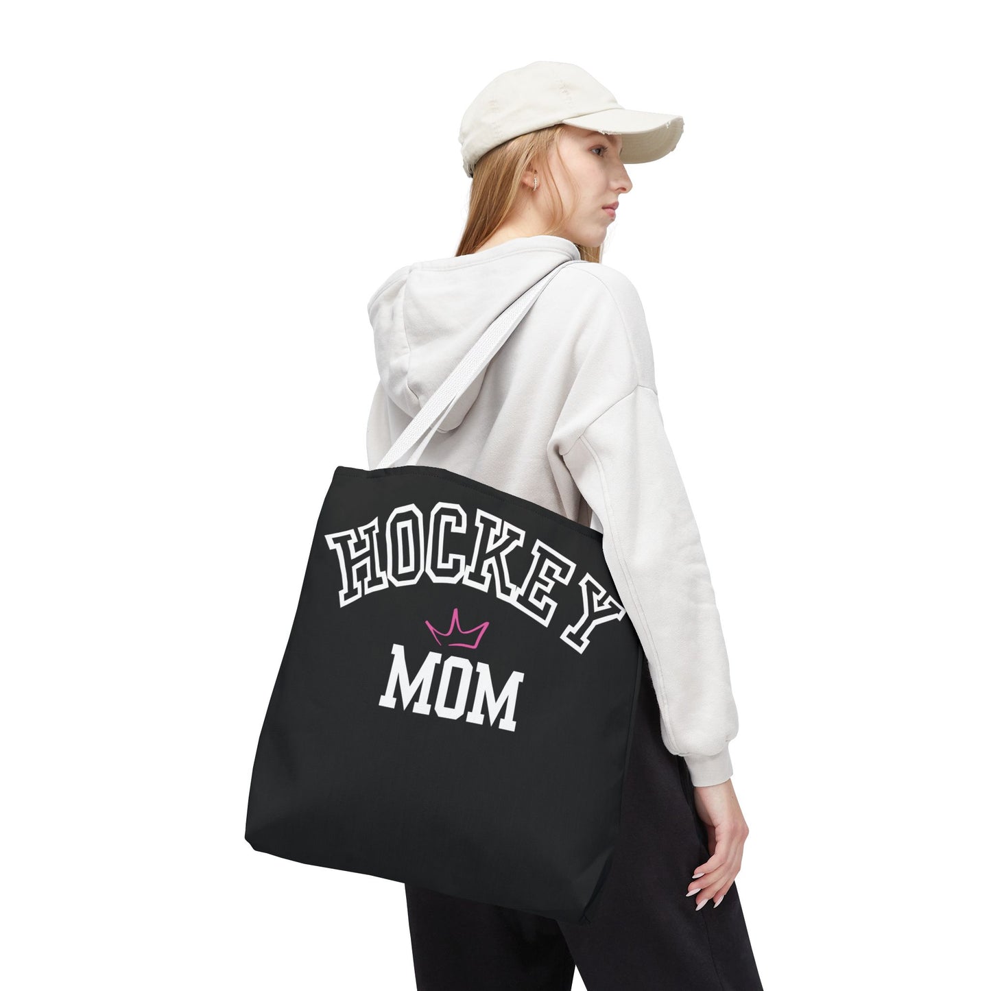 Hockey Mom crown Tote Bag | Sporty Eco-Friendly Carryall | Gift for Team Moms