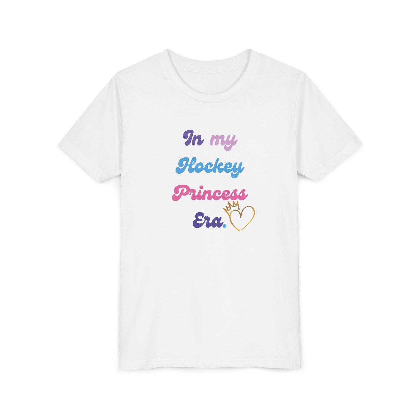 “In My Hockey Princess Era” Youth T-Shirt | Girls Hockey Shirt | Birthday, fan & Team Gift