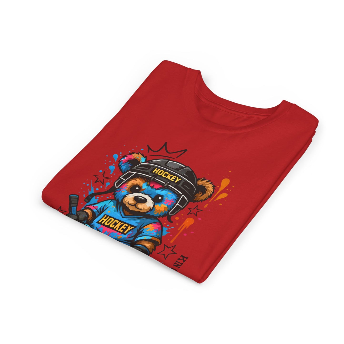 Hockey Bear – Kin Connection T-Shirt | Youth Sports Tee | Girls Hockey Shirt | Birthday Gift