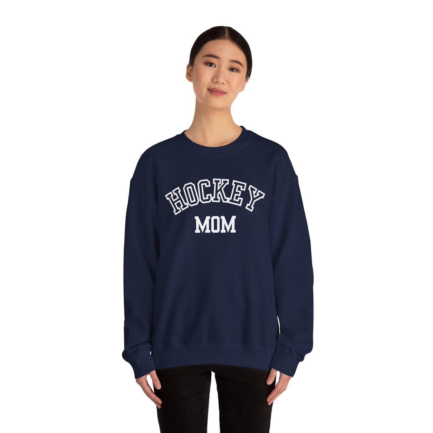 Hockey Mom Crewneck Sweatshirt, Cozy Gift for Hockey Moms, Winter Layering, Sports Fan Apparel, Casual Outfit