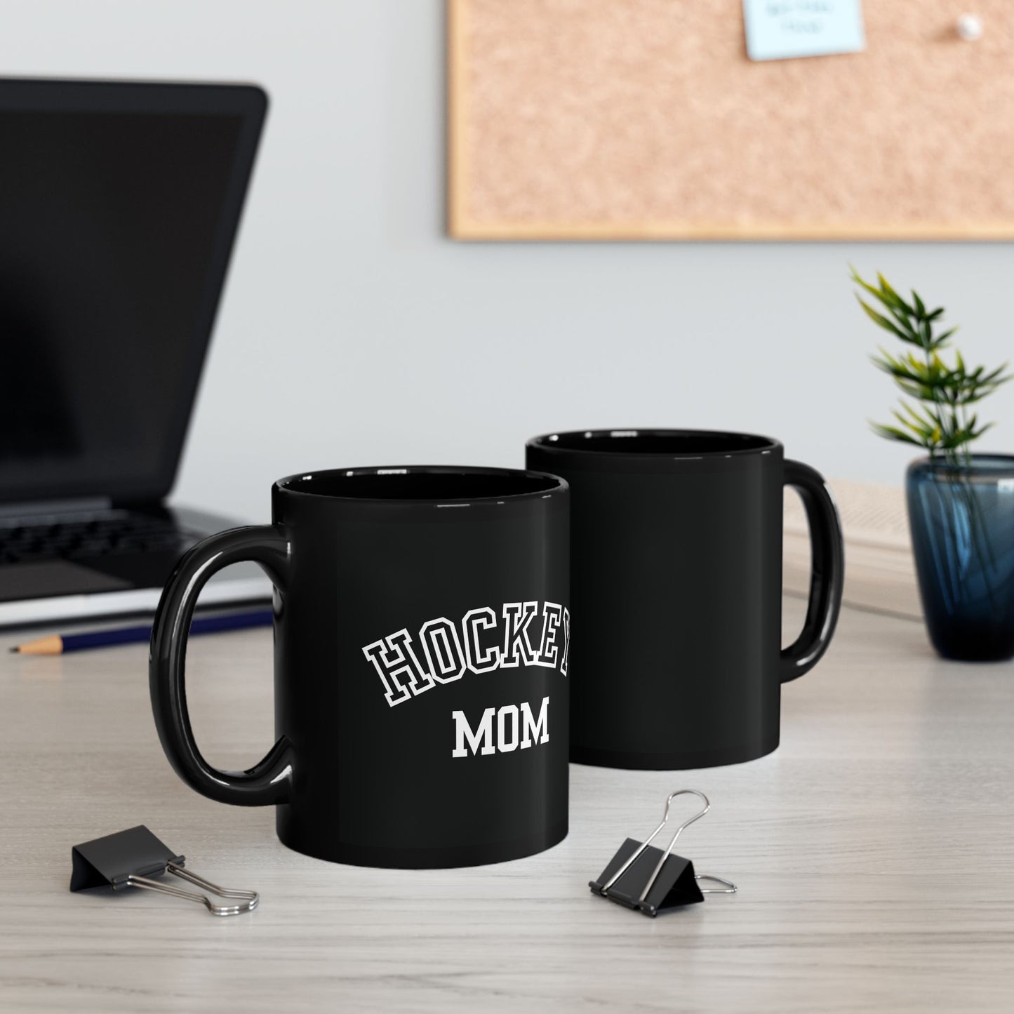 Hockey Mom Mug, Ceramic Coffee Cup, Black Mug for Sports Moms, 11oz Gift Idea for Hockey Lovers, Hockey Mom Coffee Mug, Hockey Fan Mug,