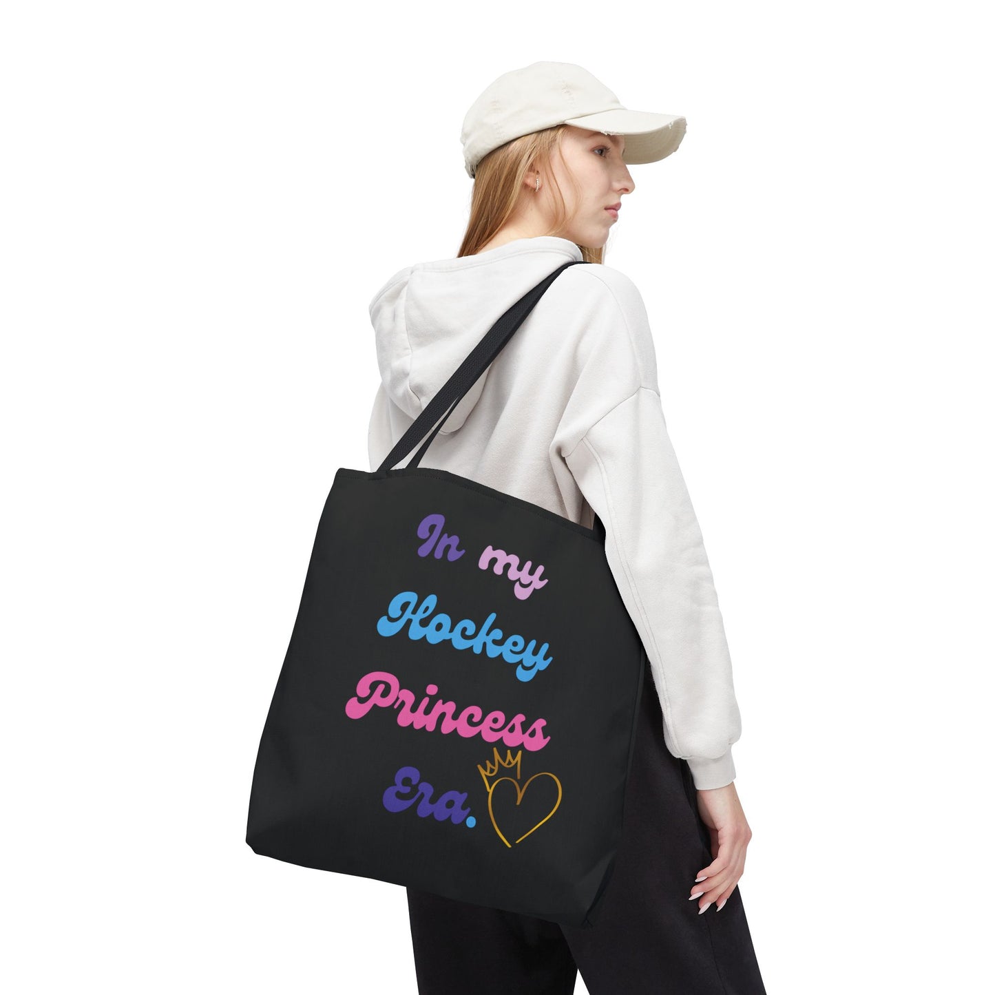 Hockey Princess Tote Bag | “In My Hockey Princess Era” Design | Sporty Carryall for Rink Days & Everyday Use